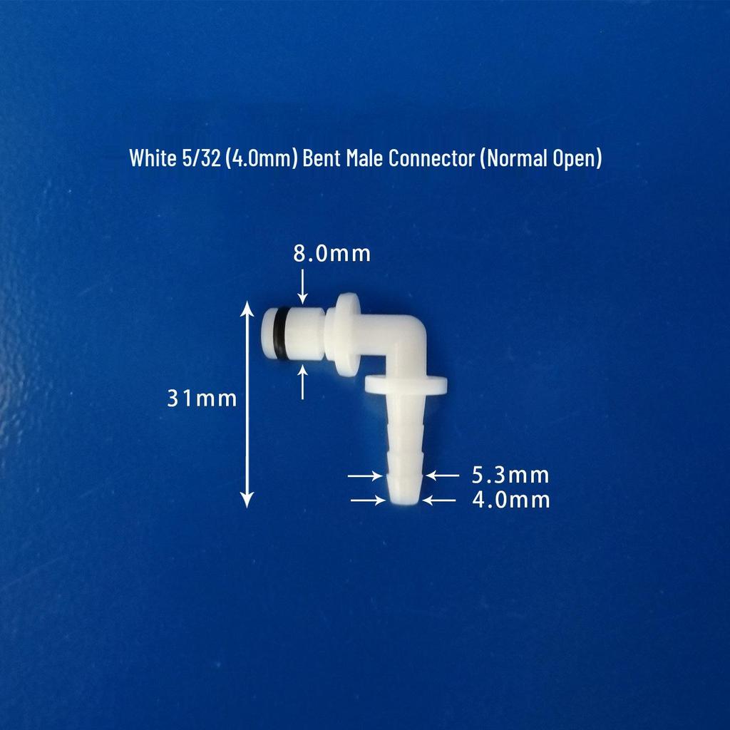 CPC Connector with Shut-Off Valve: 3/16" Male/Female Quick Disconnect for Beauty Instruments