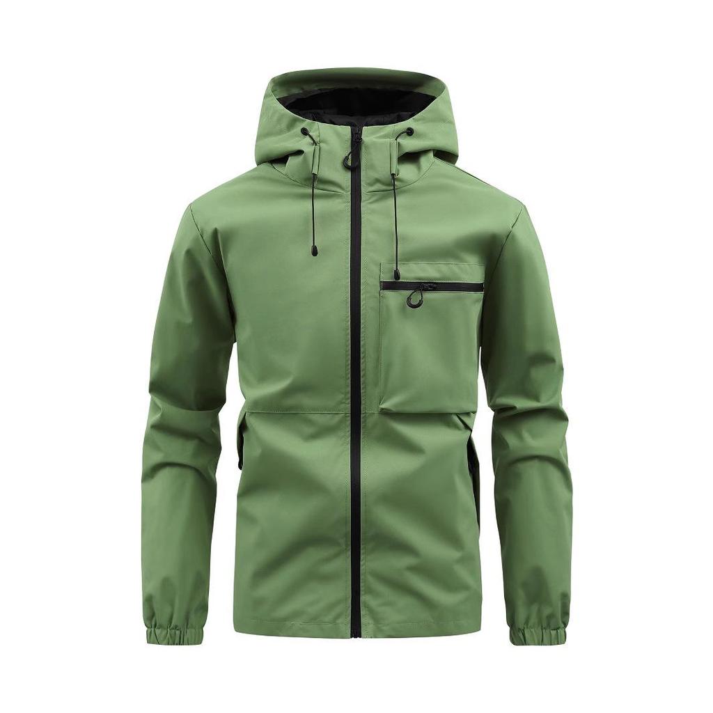 Coupe-vent imperméable à capuche pour homme: Veste décontractée polyvalente printemps/automne