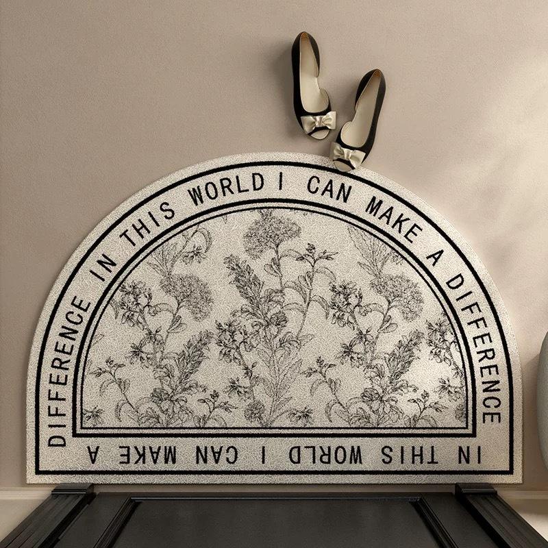 

Premium Home Floral Vintage Door Mat Carpet Non-Slip Cuttable Wire Loop Floor Mat Indoor Outdoor Entrance Rug Home Welcome Mat 40x60cm