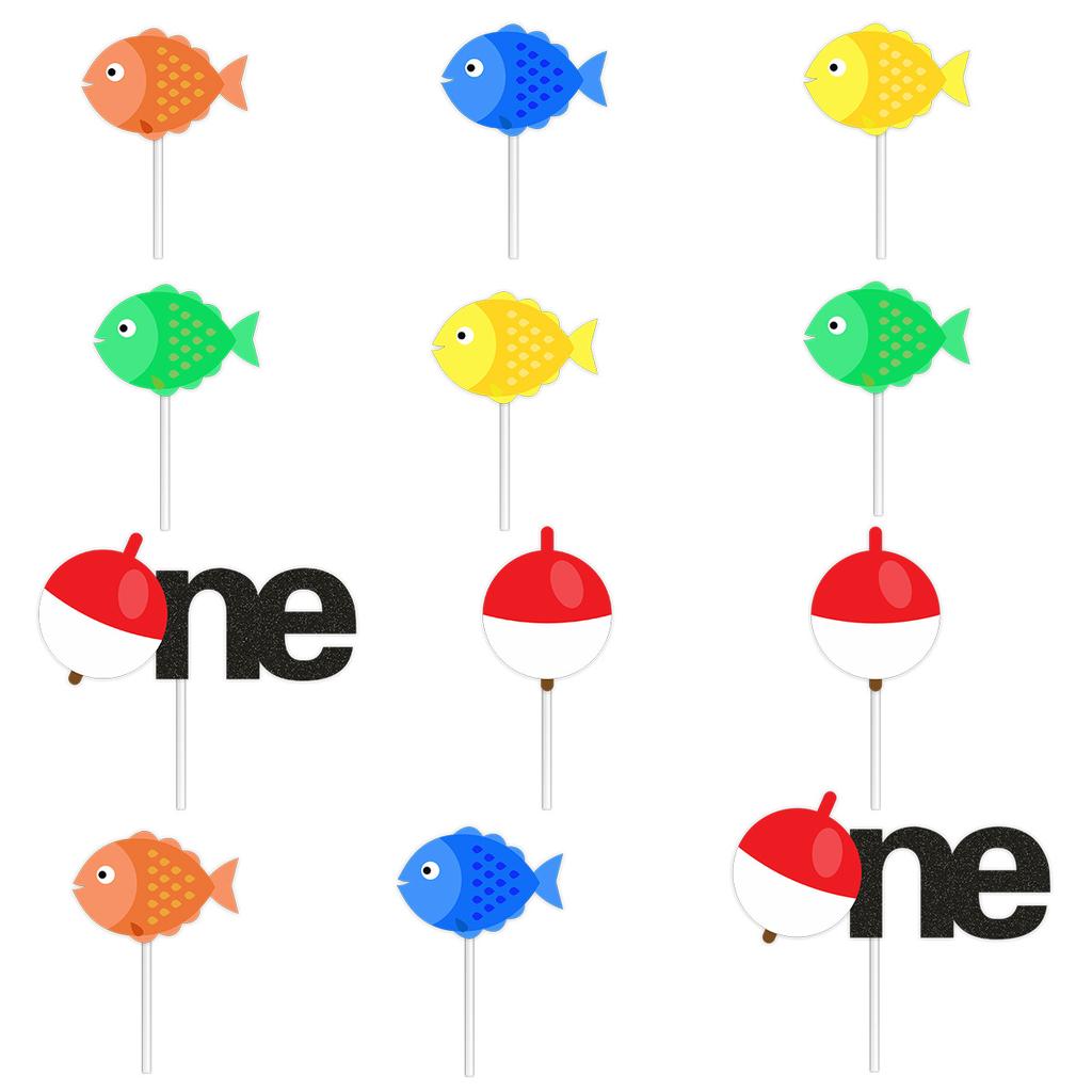 Fishing Birthday Party Cake Decoration Cake Plugin Plug Baking Decoration Plugin