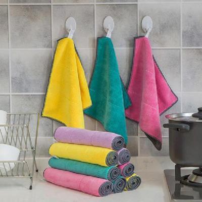 Dish Cleaning Towel Washable Hanging Loop Microfiber Microfiber Cleaning Cloth for Dust Cloths