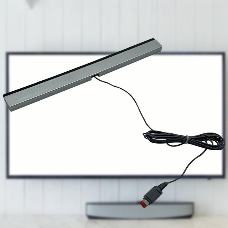 Wired Motion Sensor Receiver with Extension Cord Video Game Sensor Bar Wired Motion Sensor Bar for Nintendo Wii Wii U Console