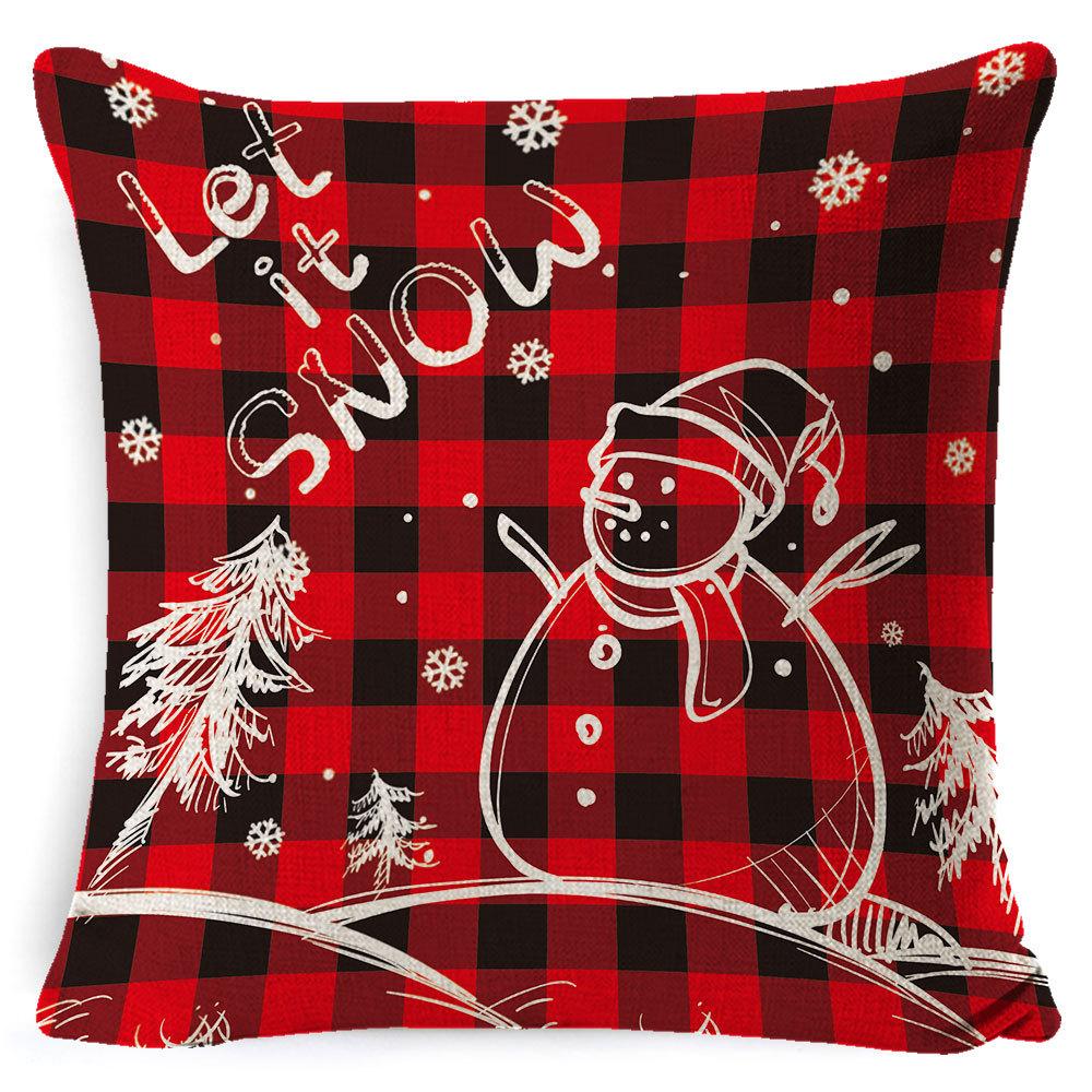 Christmas Pillowcase Home European Linen Sofa Cover Cushion Cushion Pillowcase Back Cushion