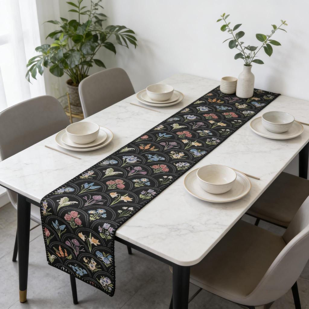 Washable Nordic Cotton Linen Modern for Dining Table, Coffee Table and TV Cabinet Decoration Table Runner