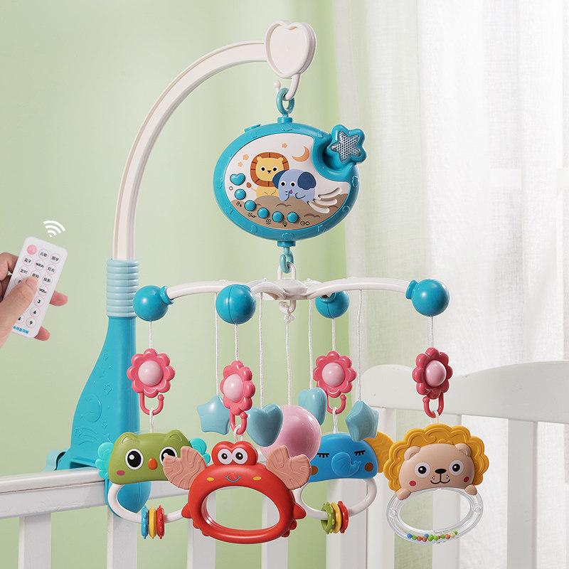 1 Set Light Sleep Toy Hanging Music Bed Bell Rotating Newborn Remote Control Crib Toys Multifunctional Baby Soothing Props