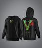 New Oversized Hoodie Men Women Red Large V Back Graphic Print Hooded Sweatshirt Hip Hop Vrk Streetwear Pullover Casual Long