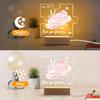 1PC Acrylic Luminous Ornament Photography Accessories, USB Base, Best Mom Gift, Puzzle Plaque Figurines