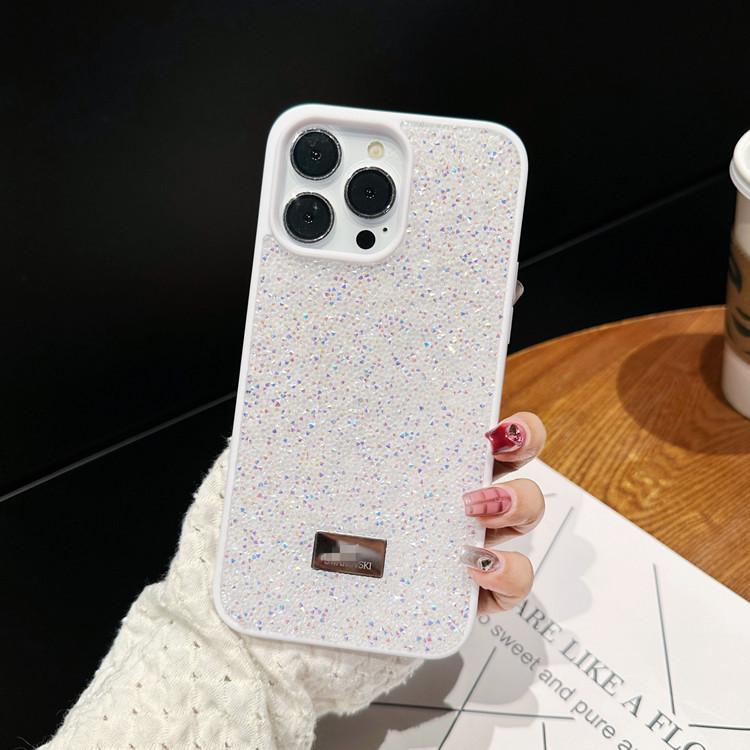 Flash diamond advanced sense rhinestone iPhone16 electroplating 15 light luxury style European and American applicable Apple 17ProMax mobile phone cas