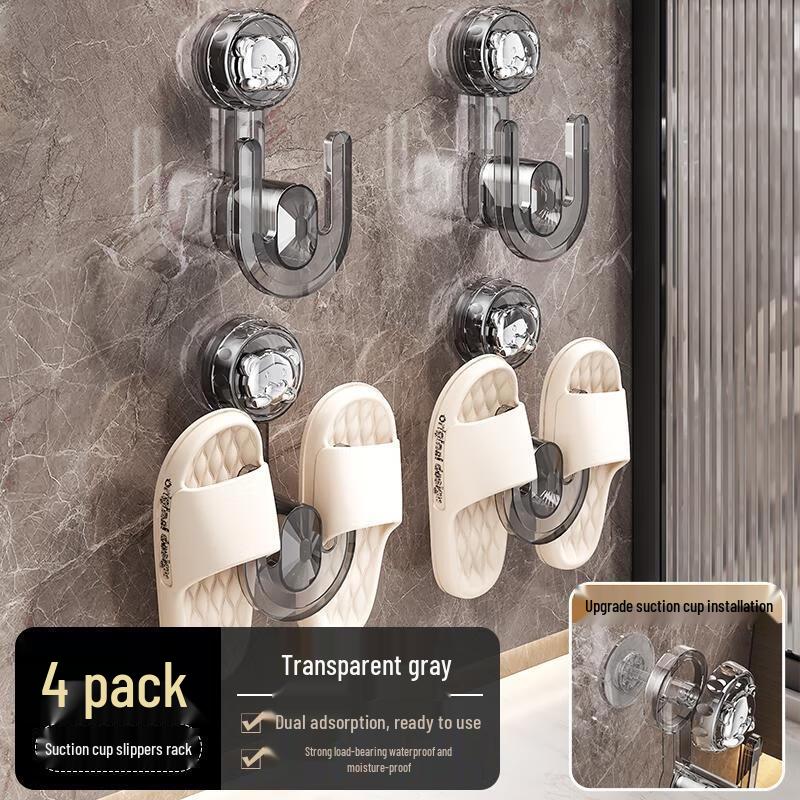 HANDUNYOU Punch-Free Bathroom Slipper Holder