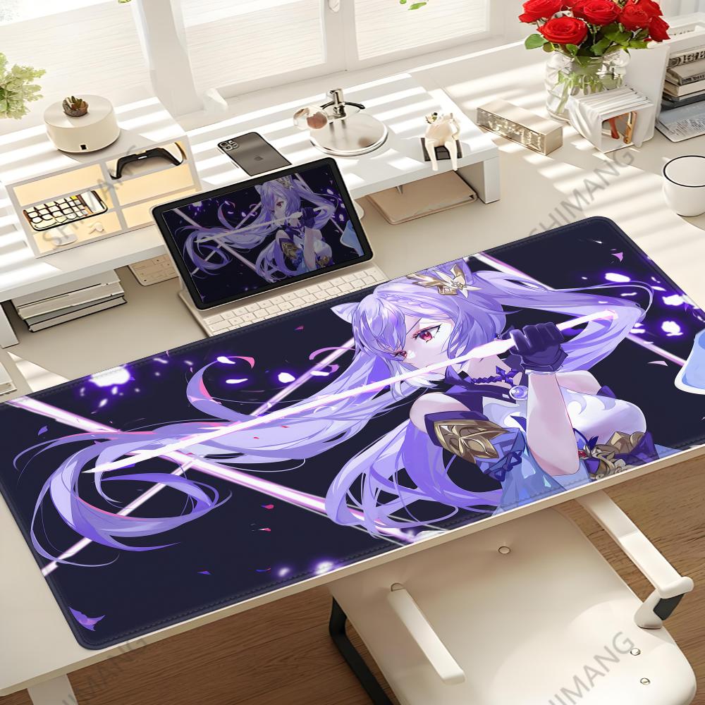 Genshin Impact Keqing Mousepad Large Gaming Mouse Pad LockEdge Thickened Computer Keyboard Table Desk Mat