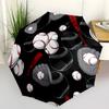 Parapluie Pliant Baseball Sportif Design Pliant à Ouverture Automatique 8 Baleines en Fer Poignée en Plastique Pare-Soleil Pliable Parfaits Cadeaux de Noël