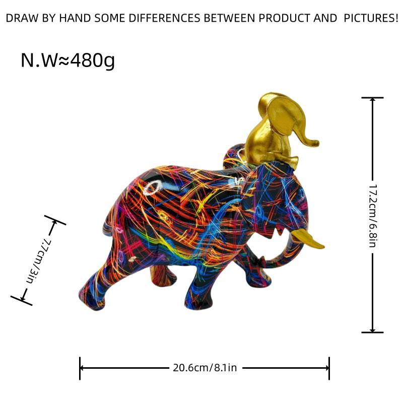 Resin Mother Baby Elephant Figurine Decor Living Room Office TV Cabinet Gift Modern Minimalist Home