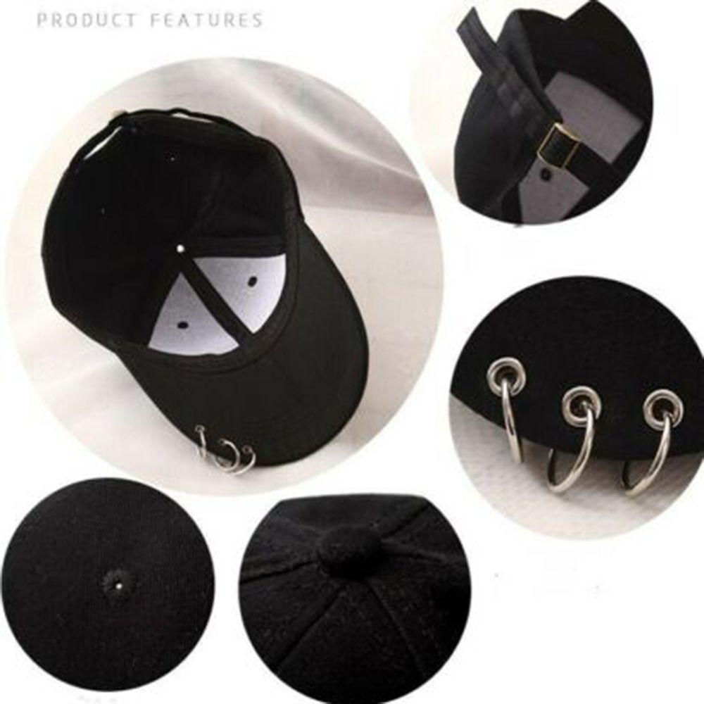 High Quality Outdoor Sports Dance Cap Hip Hop Show Cap Sun Cap Snapback Hat With Rings Baseball Hat