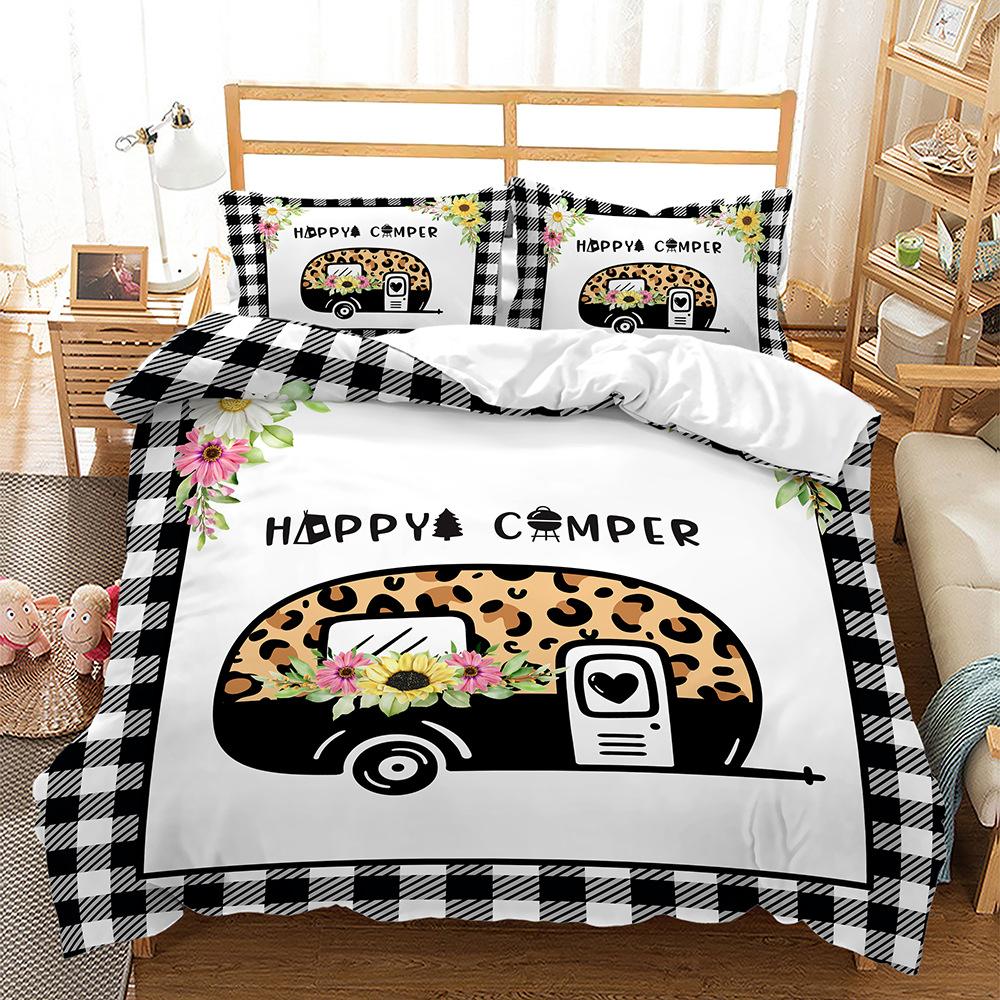 Rv Scenic Bed Three-Piece Quilt Cover 3D Digital Printing Kit Four-Piece Set