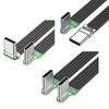 Bendable Type C To Type C Flat Silicone Soft Wire Left and Right Angles 8 Length Optioning for Cameras and Electronics