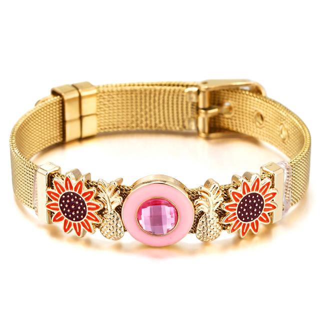 Fashion Stainless Steel Mesh Bracelets For Women Girls Original Charm Watch Belt Bracelet Angel Beads Bangle Gift