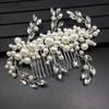 Handmade Pearl Rhinestone Bridal Side Hair Comb Chinese Style Hair Styling Tool Accessories for Woman Hair Decorative Ornaments