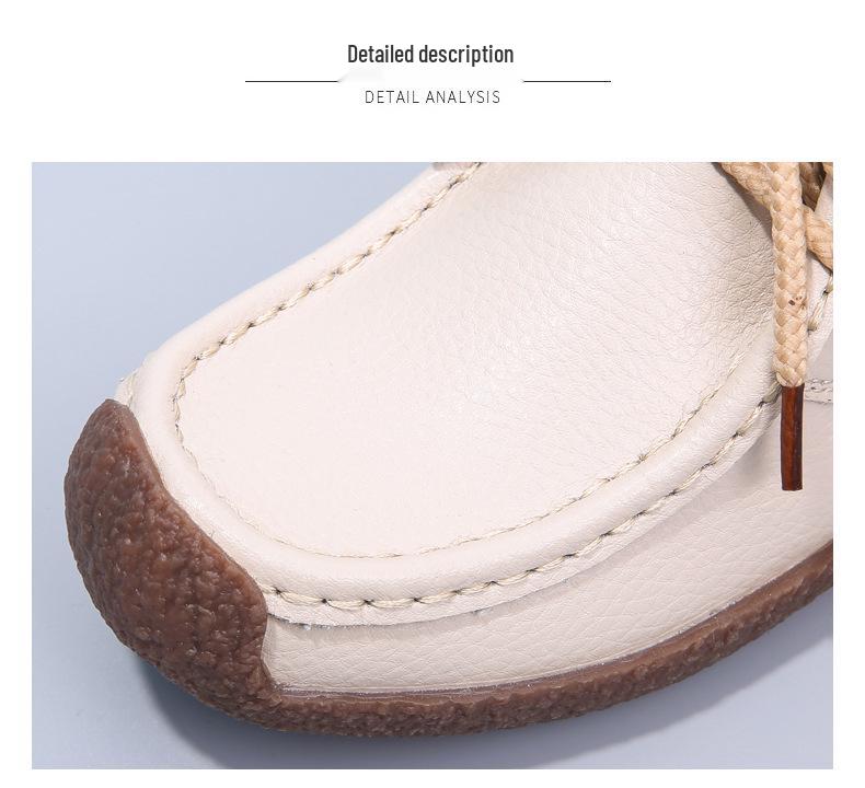 Dámské nadměrné jarní/podzimní šněrovací mokasíny - Pohodlná plochá podrážka, pracovní boty pro maminky