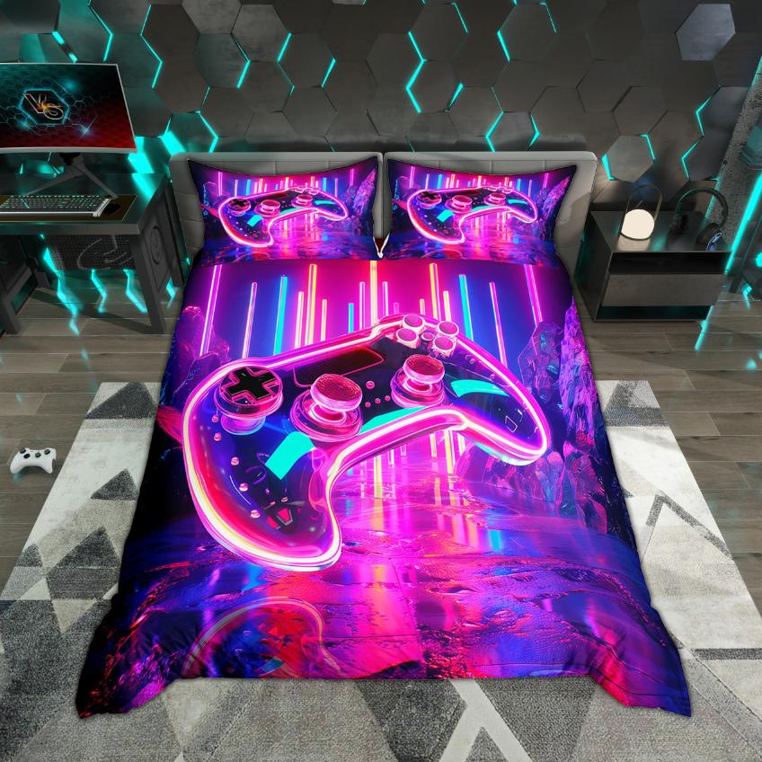 Comforter Homewish Boys Gamer 2Pcs/3Pcs Teens Gaming Gampad Bedding Video Game Console Set
