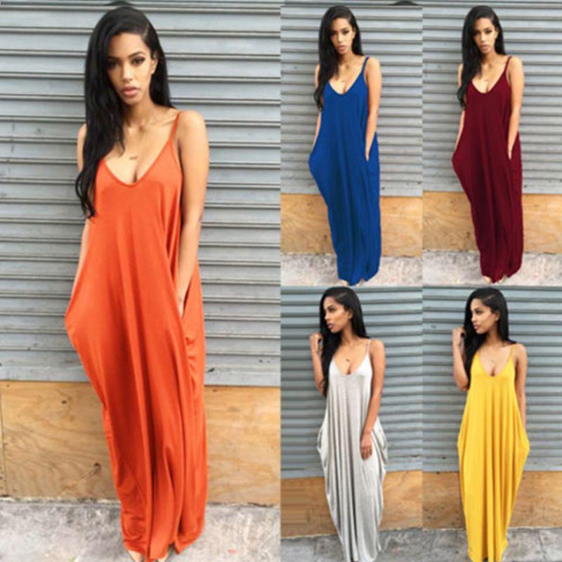 Plus Size Women's Boho Long Maxi Dress For Elegant Beach Holiday Parties