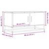 TV Stand in Sonoma Oak Finish 80 x 34.5 x 40 cm Made of Particleboard and Metal