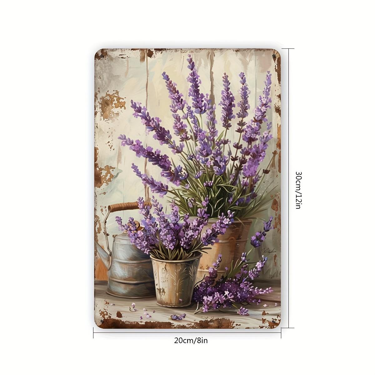 

pc Lavender Vintage Metal Sign Rustic Iron Wall Art Plaque for IndoorOutdoor Decor Perfect for Home 20x30cm（7.8x11.8inch）