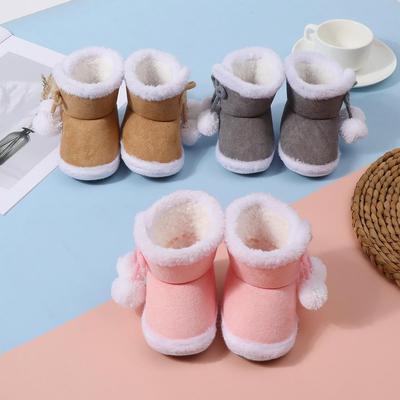 Winter High-Top Baby Cotton Shoes (0-12 Months) - Soft Sole for Boys & Girls