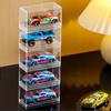 10pcs Stackable Acrylic Display Cases for 1:64 Scale Diecast Car Models Collectible with Lid Home Office Store Organizer Display