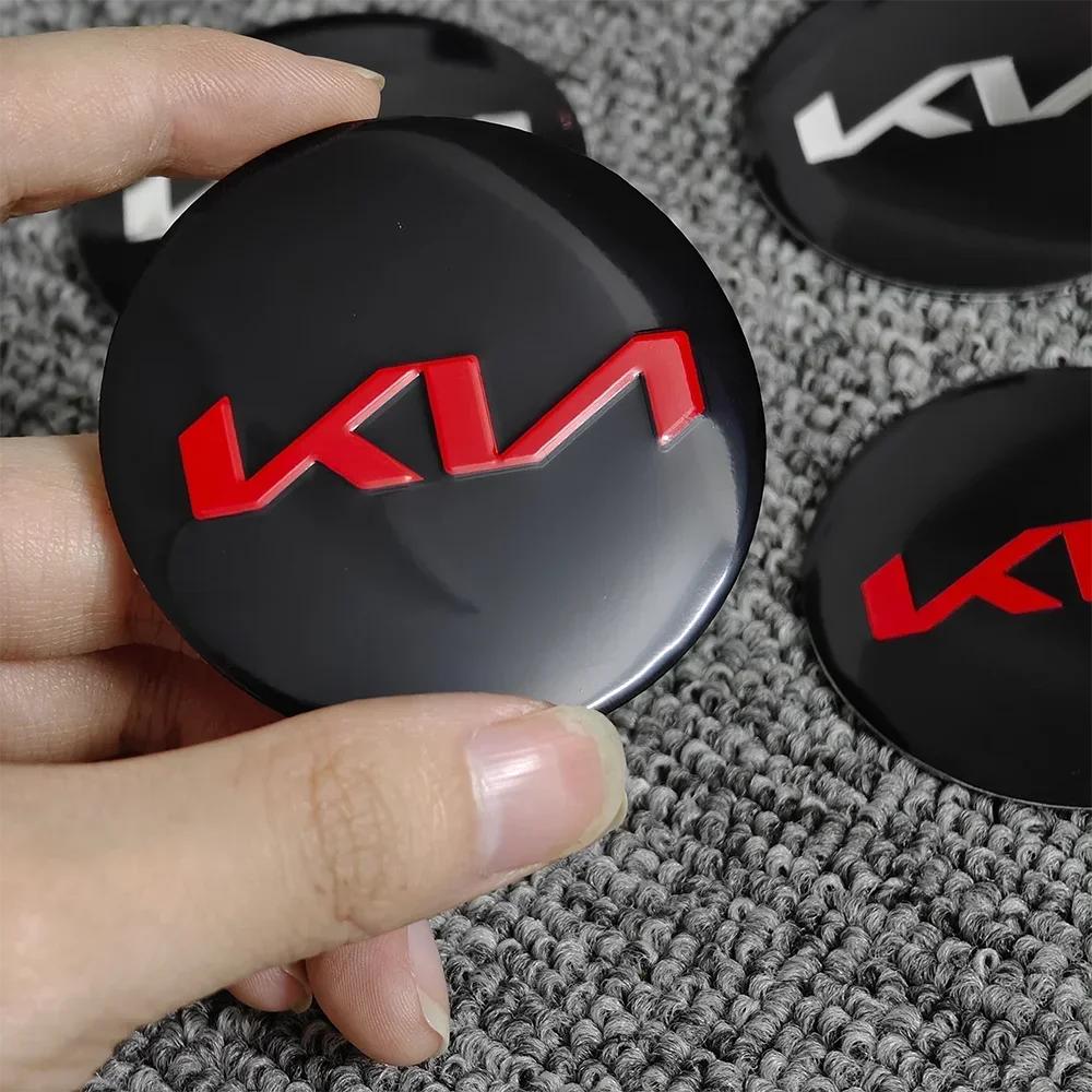 4 piezas 56mm 60mm Tapas de buje Cubierta de aluminio pegatina para KIA K3 K5 K7 K9 KX3 Magentis Cerato Forte Sportage R Soul Venga Sorento rtzup33