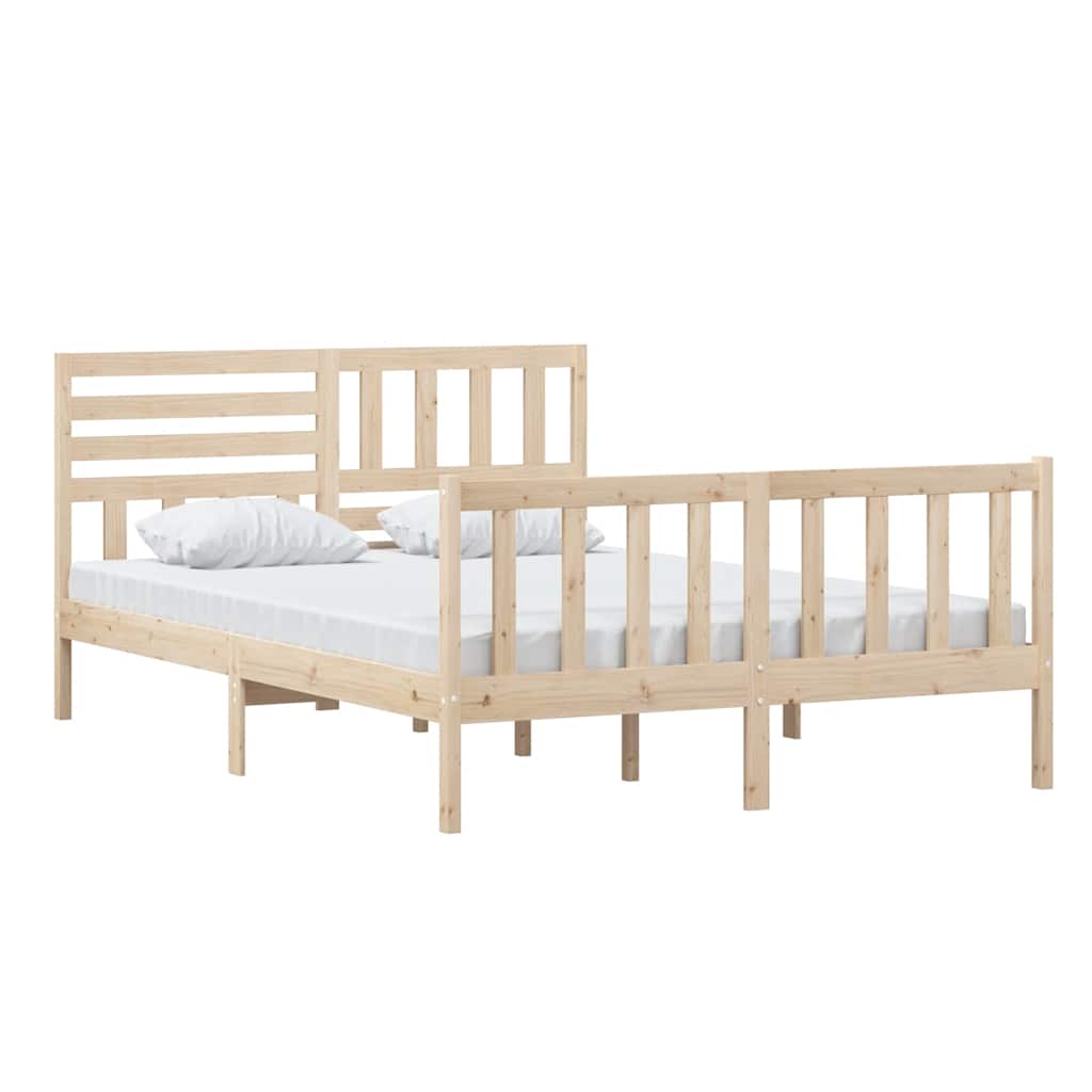 Solid Wood Bed Frame 140 X 200 Cm