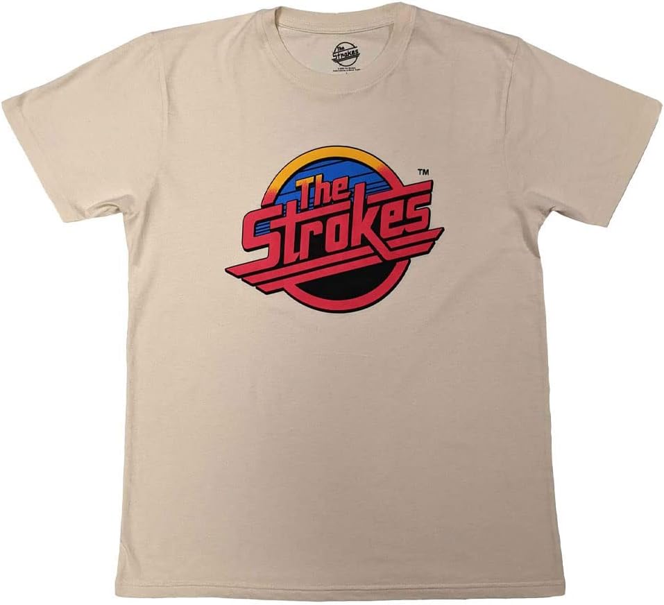 Мужская футболка Strokes с красным логотипом Натуральный XXXXL