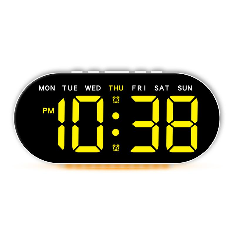 Vibrant Multi-Function LED Digital Clock - Stylish Bedroom Decor with USB Output Alarm and Ambient Lighting - Perfect for Mode