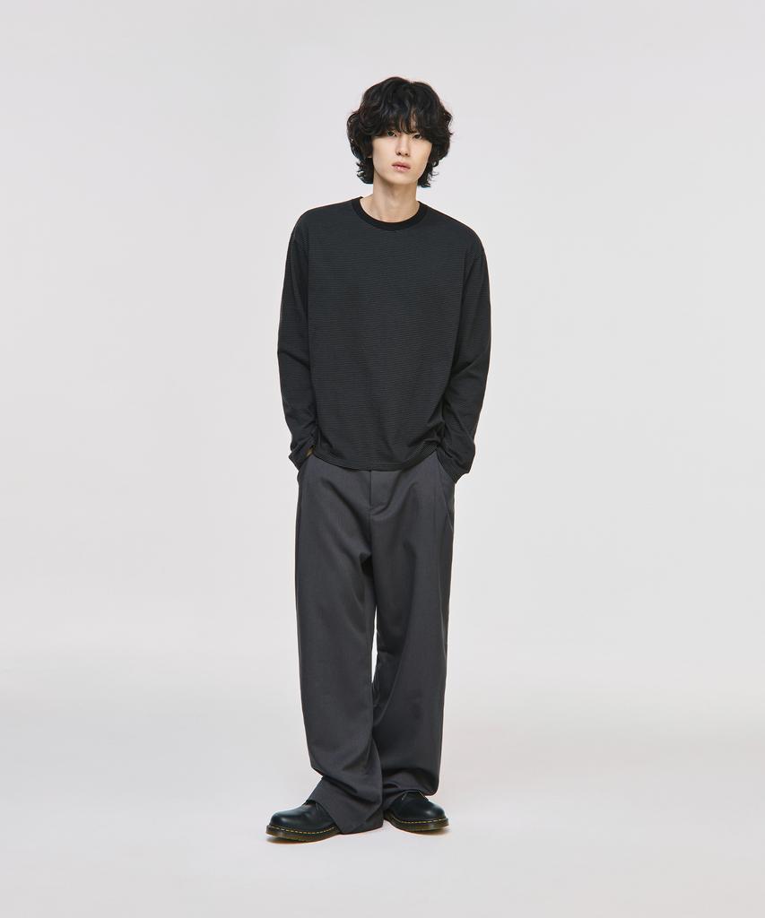 SIGNATURE Crop Long Sleeve T-Shirt [Striped]