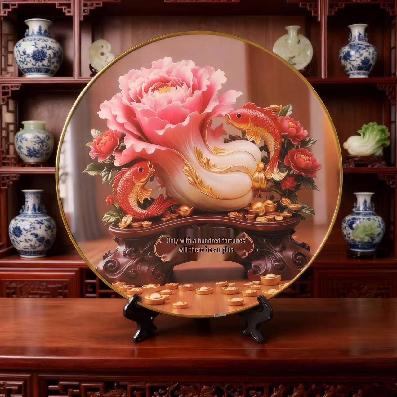 

Pink Cabbage Fish High-End Decorative Photo Frame for Modern Tabletop & Housewarming 15cm