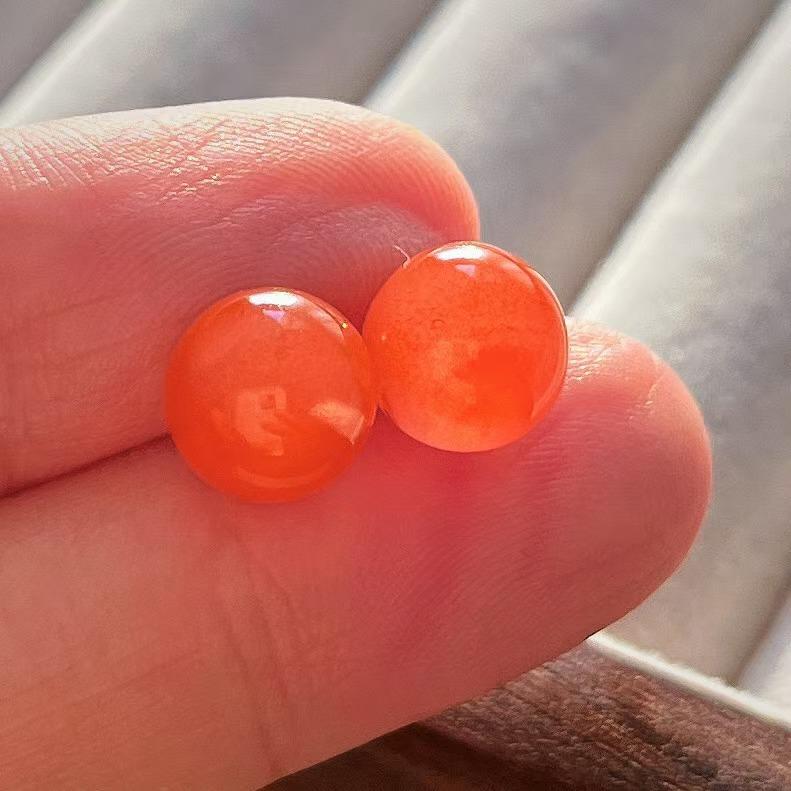 925 Silver Natural Nanhong Stud Earrings