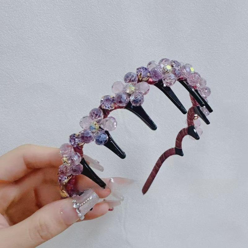 Golden Fairy Leaf Flower Pearl Headband - Elegant European Crown for Girls' Weddings