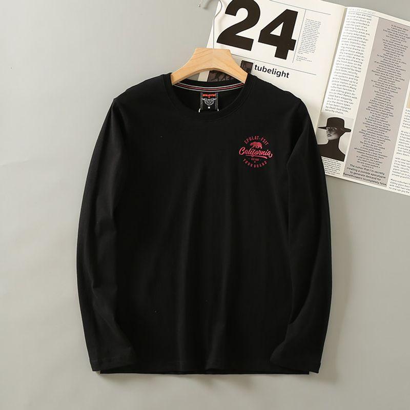 Export to Japan Foreign Trade Tail Goods Long-Sleeved Base T-shirt Black L