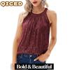 Women's Fashion Casual Solid Color Print  Sleeveless O-Neck  Blouses & Shirts