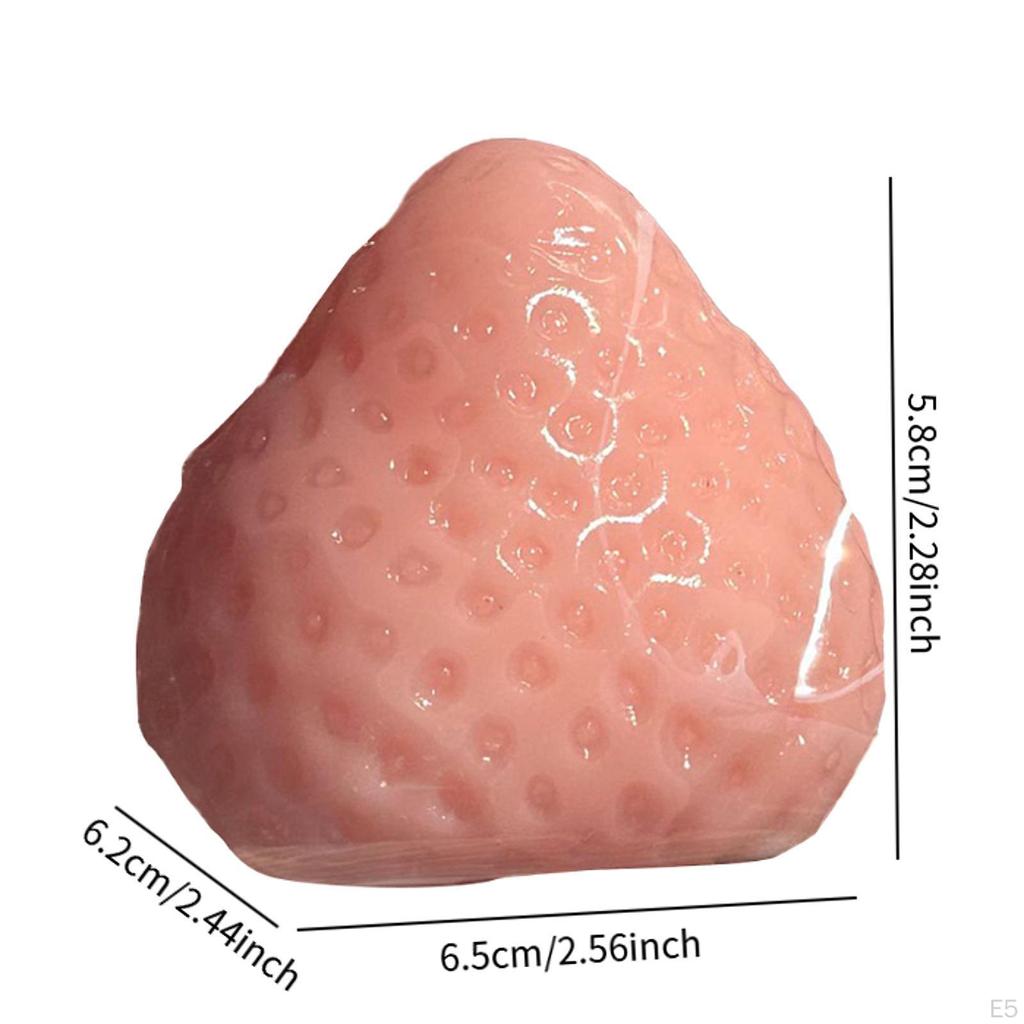 Soft Strawberry Toy Funny Cute Basket Filler Novelty Party Favors Relaxing Portable Fruit