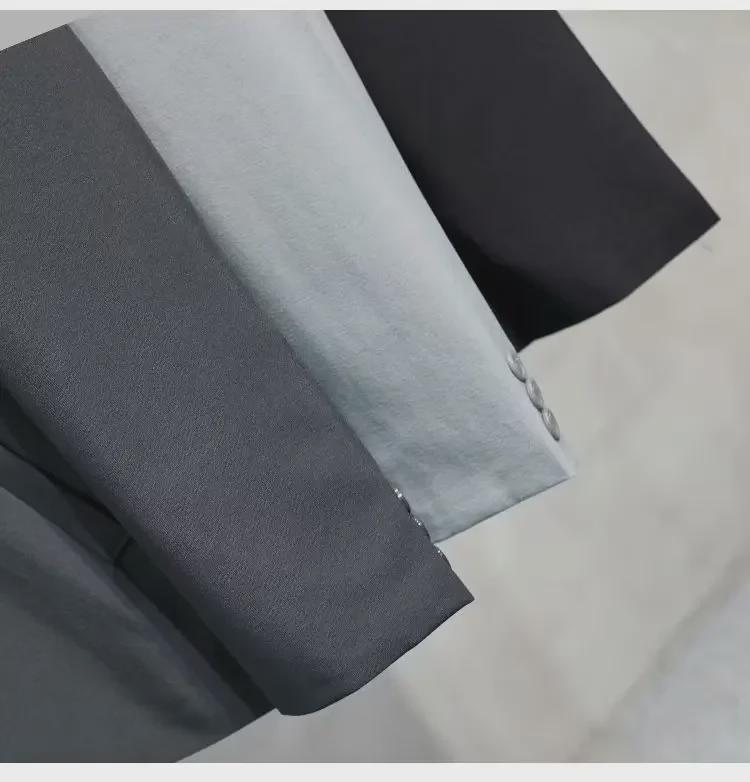 British-Style Non-Iron Men's Casual Solid Color Blazer