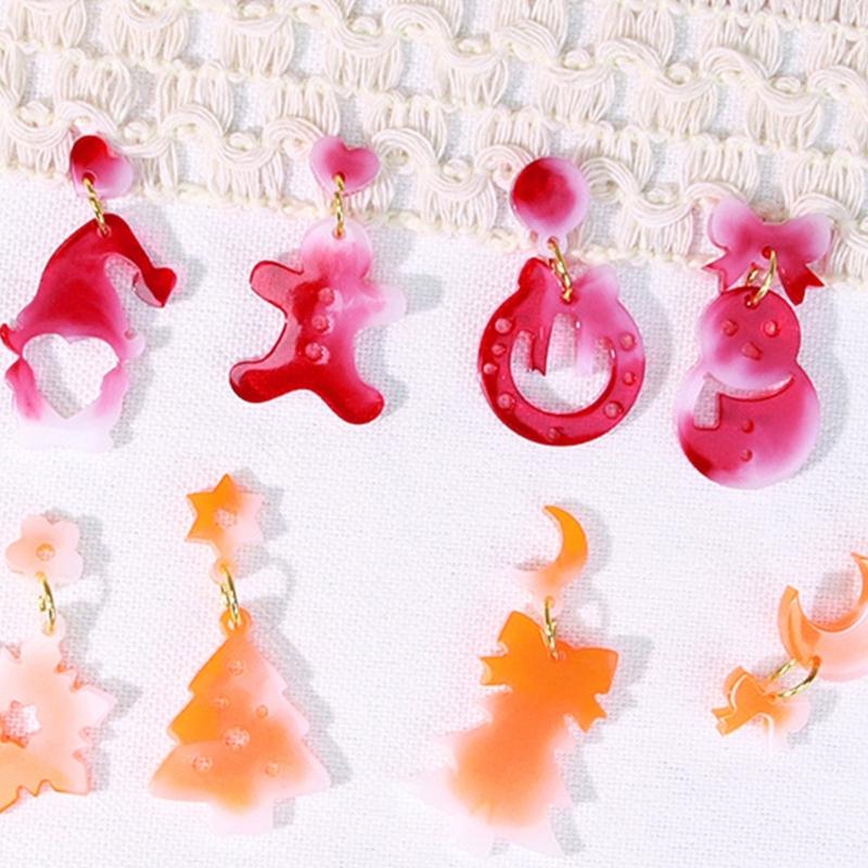 Holiday Themed Silicone Jewelry Mould for Creating Unique Christmas Earrings With Resin or Polymers Clay
