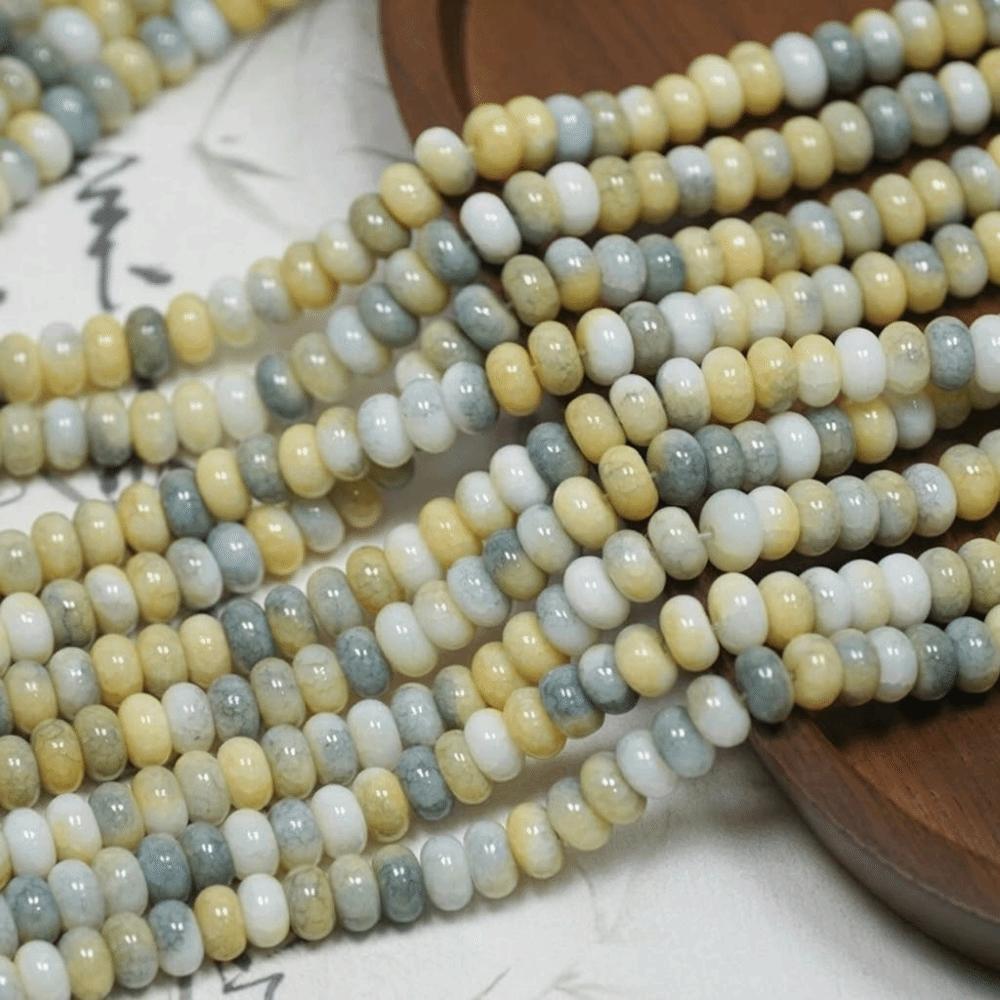 

50pcs/Lot Opaque Material Rondelle Shape Beads Mixed Colors Opaque Glass Beads Bracelet Findings Style M