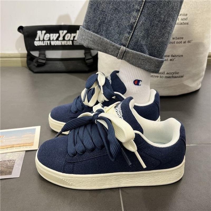 2025 Spring Women's Versatile Lace-up Running Shoes - Comfortable, Stylish, Solid Color Commuter Footwear
