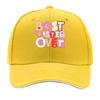 Best Sister Ever Pink Heart Lettering Design Sandwich Baseball Cap Unisex Women Sun Cap Outdoor Workouts Hat