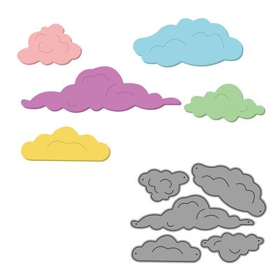 Fünf weiße Wolken-Design-Stile, Metall-Stanzschablone für DIY Scrapbooking, Album, Foto, Prägung, Papier, Karten, Basteln, Dekor