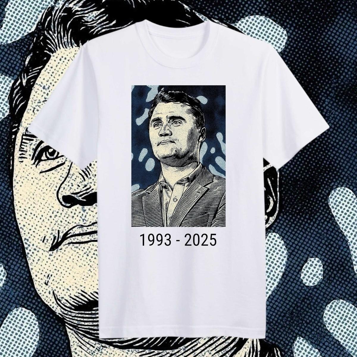 

Charlie Kirk Memorial T Shirt Mens Womens Tees Top Rest In Peace RIP Unisex Tshirt Tops tee All Size 21D1004 XL