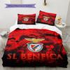 S.L. Benfica KLUB Sengetøj Dyne Sæt Dynebetræk Pudevar Boligindretning Fødselsdagsgave (1 * dynebetræk + 2 * pudebetræk, uden fyld)