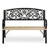 Garden Bench With Backrest 122 X 88.5 X 55.5 Cm Ivy Sofa