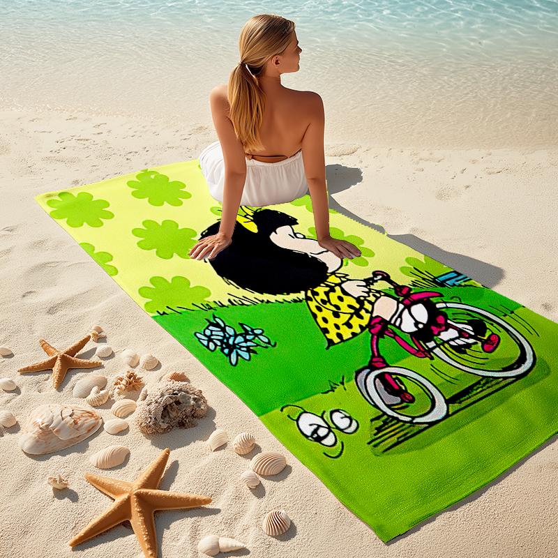 Mafalda Beach Towel Outdoor Camping Beach Towel for Vacation Swim Outdoor Pool Absorbent Bath Towel