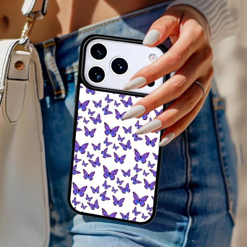 Butterfly Butterflies Phone Case For iPhone 17 Air 14 15 13 12 Max Cover For Apple 14 15 16 16e 11 Pro Max Plus Coque